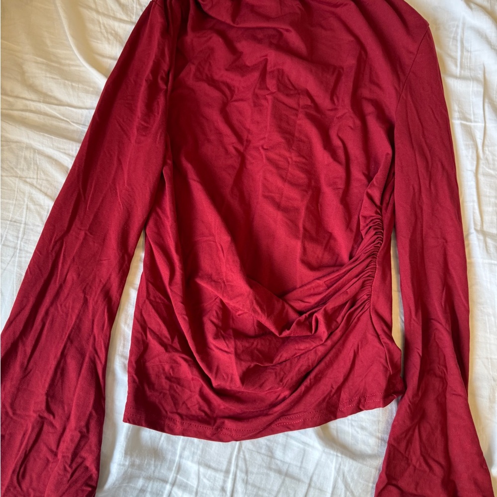 SHEIN Red Long Sleeve Top